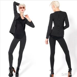 Mafia Black Leggings- Blackmilk Clothing- Size Medium